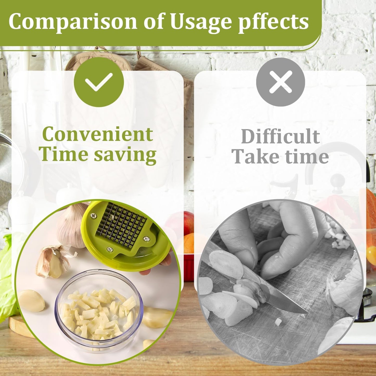 2 Pcs Garlic Press Stainless Steel,Mini Garlic Chopper,with Peeler，Cleaning Brush and Scrapers