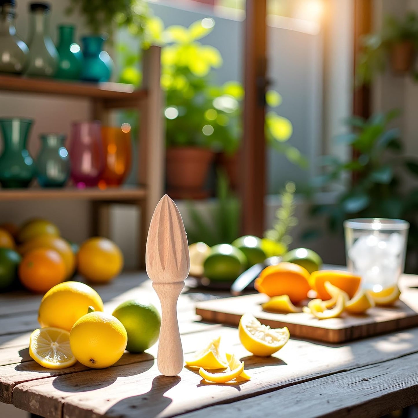 Wooden Citrus Lemon Juicer - Handheld Manual Citrus/Orange Juicer | Portable Fruit Squeezer Tool for Home, Cafe and Bar,Kitchen Utensils, Bartender Accessories