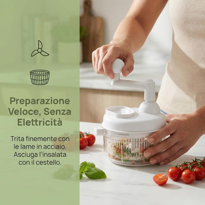 Manual Food Chopper - Vegetable Manual Quick Chopper, Easy-Clean Food Dicer, Suitable for Vegetables, Meat, Fruit, Nuts, Herbs, Onions, Salsa, and More - Multi-Function Manual Food Processor