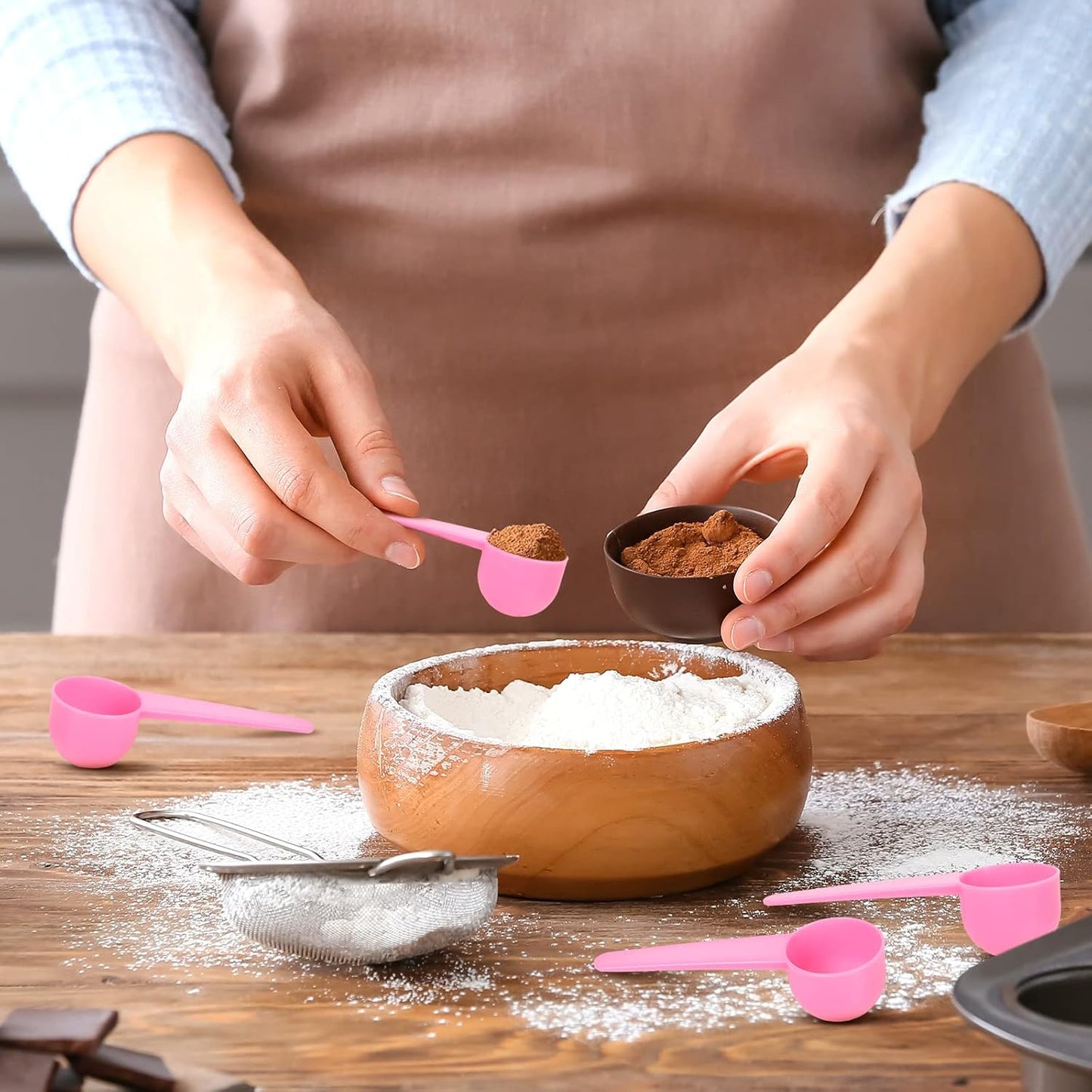 Meanplan 80 Pack Plastic Tablespoon Measuring Spoons Bulk (20 ml | 20 Cc | 1.33 Tablespoon | 4 Tsp) Coffee Scoops Teaspoon Pack for Measuring Coffee Tea Milk Grain Spices Protein Pet Food (White)