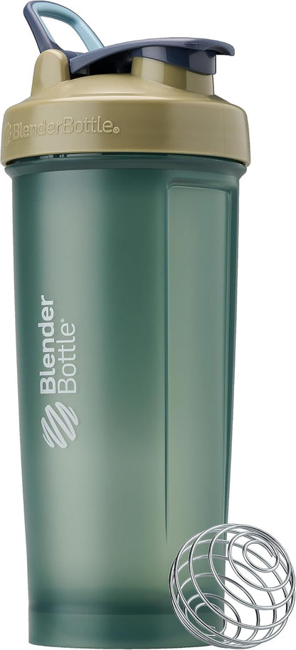 BlenderBottle Classic V2 Shaker Bottle Perfect for Protein Shakes and Pre Workout, 28-Ounce, Clear/Black