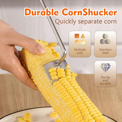 Corn Peeler for Corn on The Cob, 2025 New Stainless Steel Corn Cob Stripper Tool, Easy Clean Corn Cutter Remover for Home Kitchen Gadget (1 Pack)
