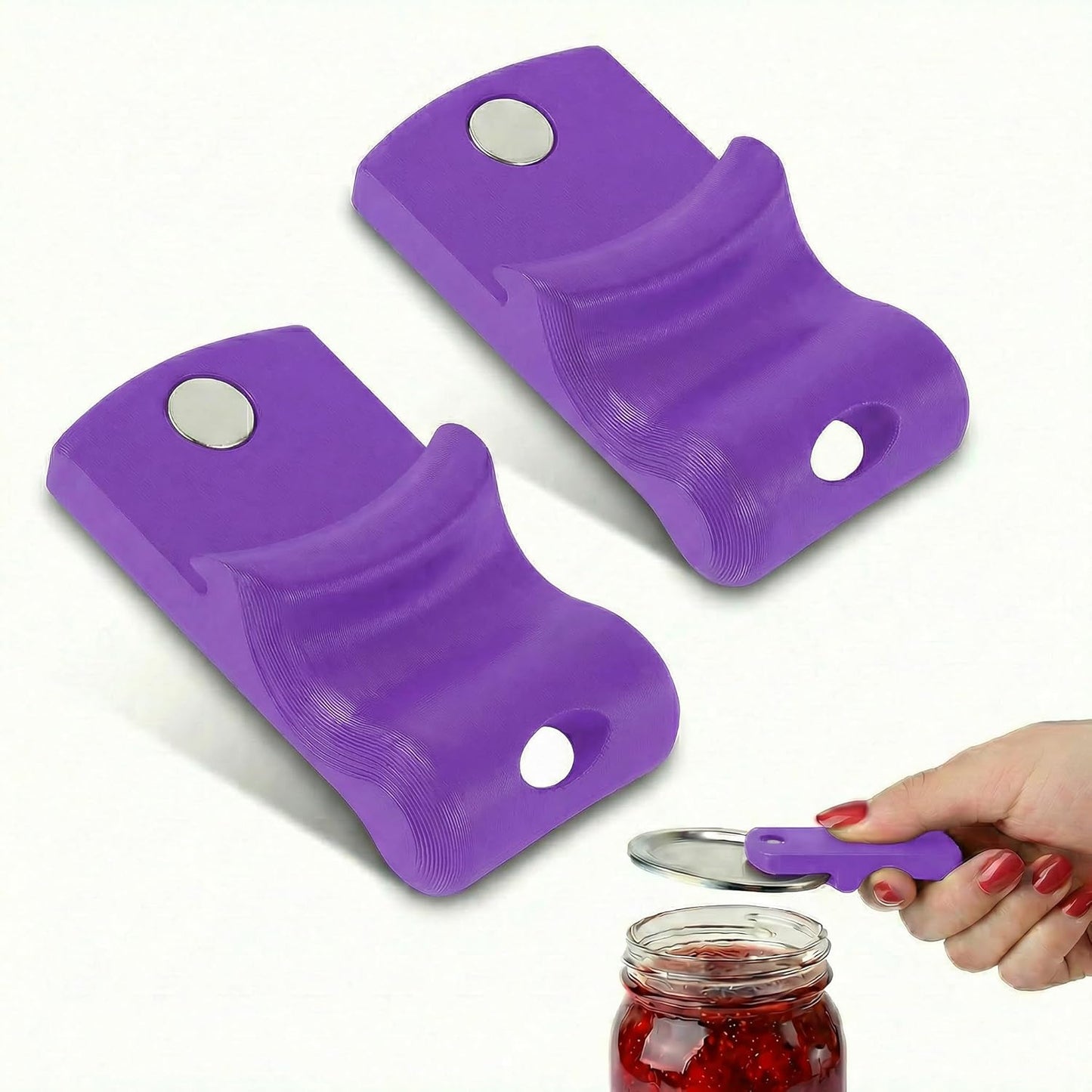 2PC Mason Jar Opener Set, Multifunctional Lid Opener for Regular & Wide - Mouth Canning Jars, Effortless Twist Tool for Tight Lids, Ideal for Kitchen, RV & Camping, Durable & Easy to Use (Black)