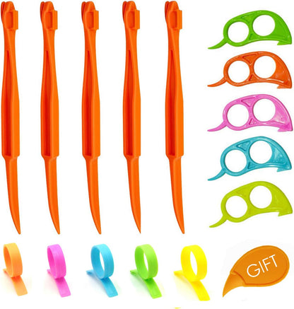Orange Peeler Set Cosmer Orange Peeler Easy Open Citrus Lemon Citrus Peel Cutter Vegetable Slicer Fruit Tools Kitchen Gadgets (15 Pack Colorful)
