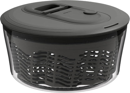 Zyliss Easy Spin Salad Spinner - Fruit & Veggie Dryer - Produce Spinner & Cleaner for Salad Prep - Dishwasher-Safe Kitchen Essential - Non-Slip Bowl with Pull Handle - Stainless Easy Spin Small
