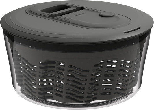 Zyliss Easy Spin Salad Spinner - Fruit & Veggie Dryer - Produce Spinner & Cleaner for Salad Prep - Dishwasher-Safe Kitchen Essential - Non-Slip Bowl with Pull Handle - Stainless Easy Spin Small