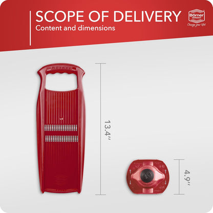 BORNER Roko PowerLine | Vegetable Grater Börner - Quality Made in Germany, Color:Orange