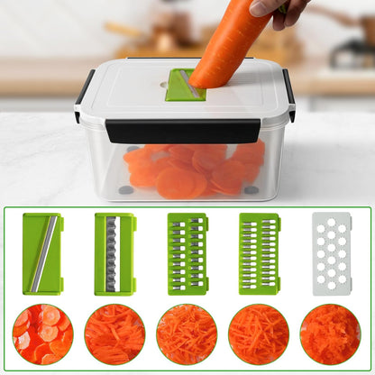 5 PCS Large Fruit Containers for Fridge - Leakproof Food Storage Containers with Removable Colander - Dishwasher & microwave safe Produce Containers Keep Fruits, Vegetables, Berry, Meat Fresh longer