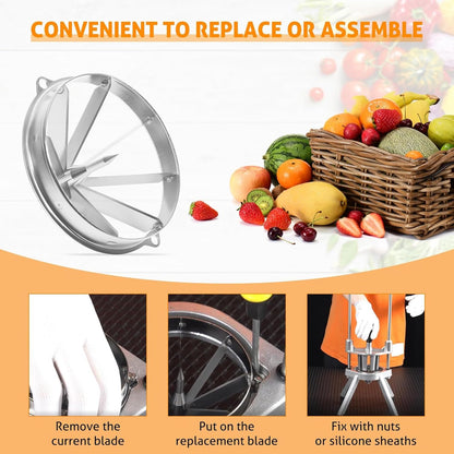 Zerodis Fruit Cutter Blade Replacement, Stainless Steel Lime Slicer Blade Vegetable Chopper Dicer Blade for Pears Oranges (8 Section)