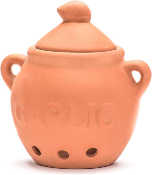 Fox Run Garlic Keeper and Storage, White Ceramic, 5.25" x 4.25" x 5.5"