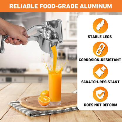 Hand Juicer Squeezer, Heavy Duty Fruit Juice Squeezer Handheld, Manual Juicer Hand Press with Ergonomic Grip, Cast Iron Juice Extractor for Lemon, Citrus, Orange, Lime, Grapefruit, Pomegranate (2PCS)