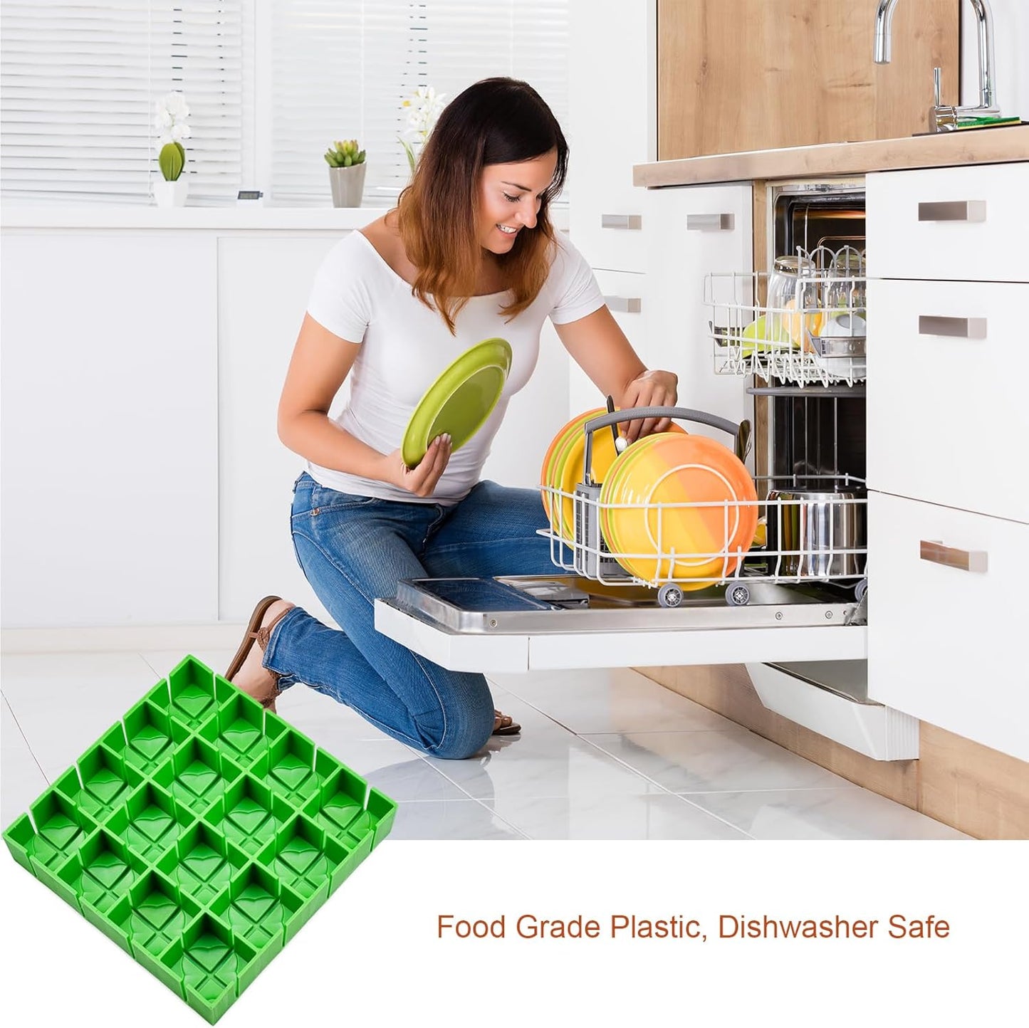 Grapes Cherry Tomatoes Cutter Slicer Half or Quarter Cutting 16Pcs at a Time, Food Grade Material, Dishwasher Safe, Fruit Container Holder Cutter for Salad Kids Baby Toddlers' Snacks
