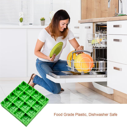 Grapes Cherry Tomatoes Cutter Slicer Half or Quarter Cutting 16Pcs at a Time, Food Grade Material, Dishwasher Safe, Fruit Container Holder Cutter for Salad Kids Baby Toddlers' Snacks