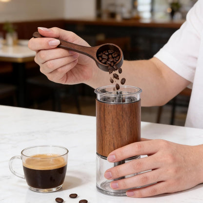 Coffee Scoop for Ground Coffee Wooden Spoon Long Handle Wooden Scoop 10g Measuring Laundry Scoops for Tea, Spices, Kitchen Accessory