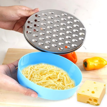 Cheese Grater Citrus Lemon Zester with Food Storage Container & Lid - Perfect For Hard Parmesan Or Soft Cheddar Cheeses, Ginger, Vegetables, Butter, Chocolate & Nutmeg (Green)