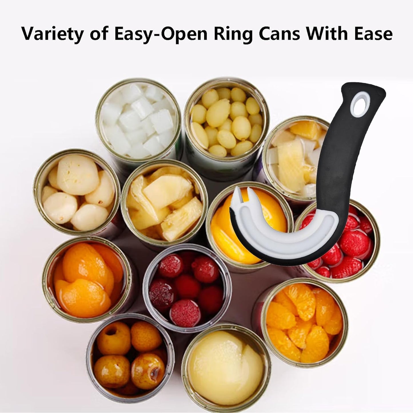 Hand can opener manual, can opener for seniors, Easy Open Ring Pull Can Opener, convenient to open cans labor-saving tools can be used for a variety of Pull-Tab Cans, Soda Cans Canned Pet