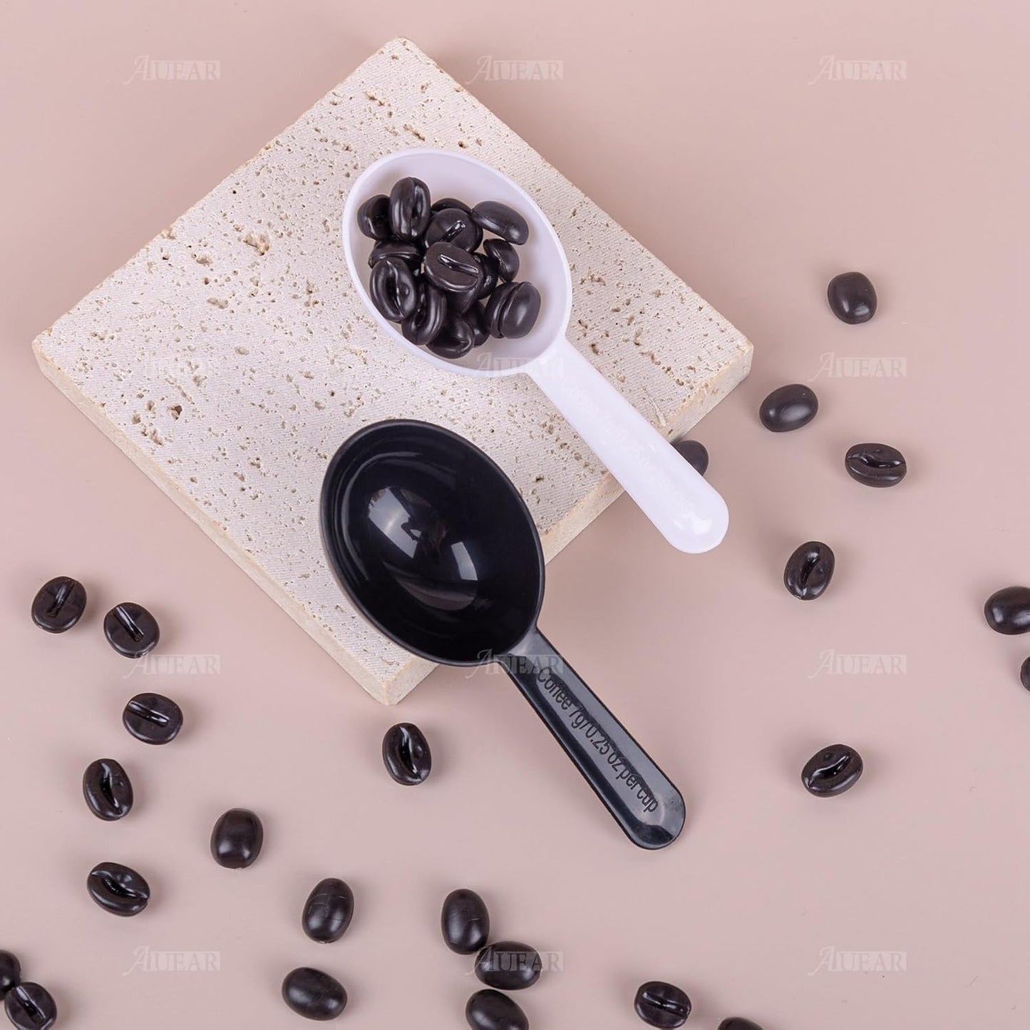 AUEAR, 5 Pack Tablespoon Coffee Scoop Plastic Measuring for Milk Powder Fruit Seed Spices