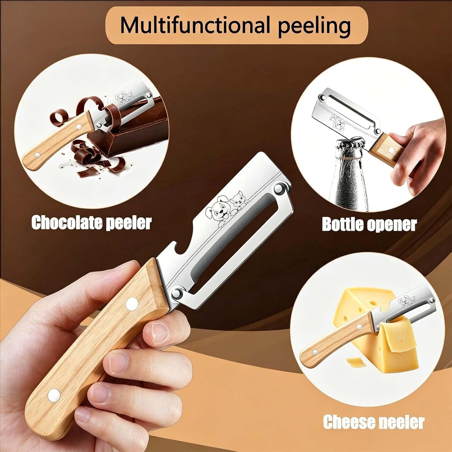 Vegetable Peeler Sharp Stainless Steel Blades for Veggie Potato Sugarcane Pumpkin Papaya Peeling Tool