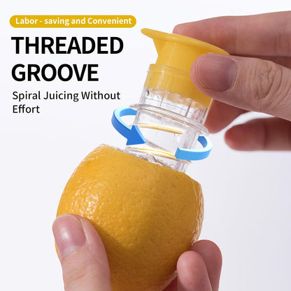 2ps New Screw Top Lemon Squeezer With Built-in Filter, Lemon Squeezer Portable With Pour Spout,lime Juicer For Cocktails, Drinks