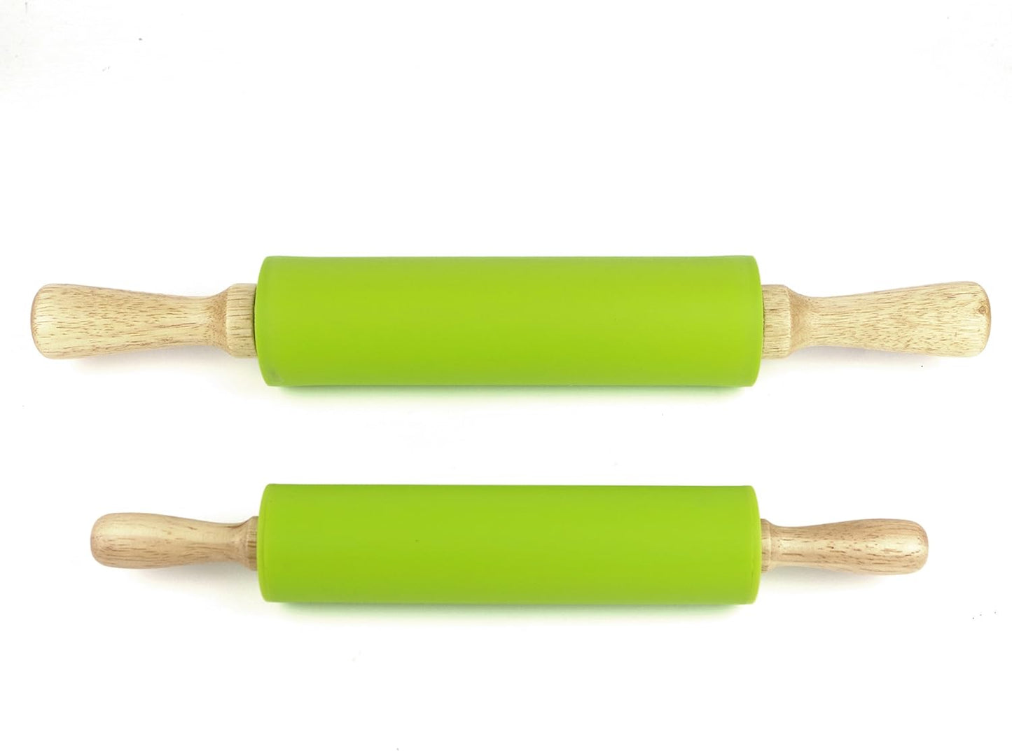 Silicone Rolling Pin for Baking Non-stick Rolling Pin Dough Roller Wooden Handle Kitchen Accessories Pastry Roller