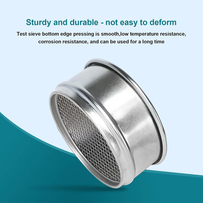 304 Stainless Steel Mesh Lab Sieve, 325 Mesh (0.045mm) Aperture Test Sieve, 4inch(10cm) Economy Standard Analysis Sample Test Sieves for Industrial Laboratory Homes - Colors B