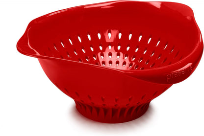 Preserve Small Colander, Made from Recycled Plastic, 1.5 Quart Capacity, Red