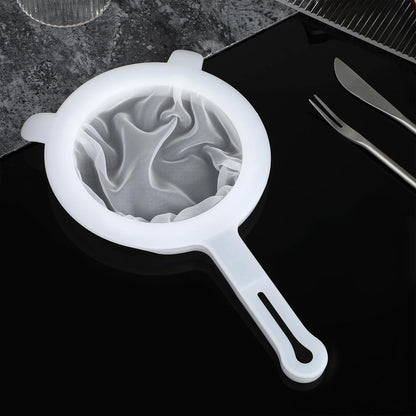 Ultra Fine Nylon Mesh Strainer, 80 Mesh Food Filter Sieve Colander with Plastic Handle for Kitchen Yogurt Juice Milk Honey