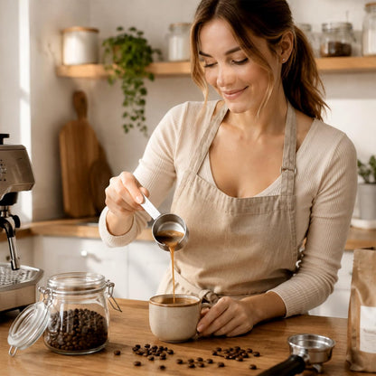 2 Pcs 1/4 Cup Scoop Metal Measuring Cups (60 ml / 2 oz) Stainless Steel Coffee Scoop 1/4 Tsp for Dry and Wet Ingredients, Liquid, Pet Food(Dishwasher Safe)