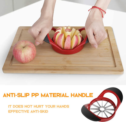 Supercenter Apple Cutter, Apple Corer and Slicer - Stainless Steel Apple Corer - 4.72 Inch Apple Slicer Tool with 12 Super Sharp Blades, lightweight Apple Slicer and Corer with Anti-slip Handle