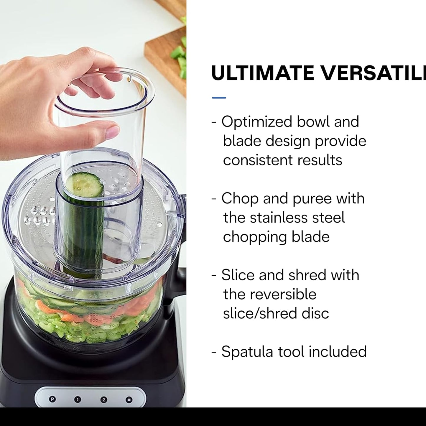 Braun CH3012BK EasyPrep™ Mini Food Processor, 4 cup, Black
