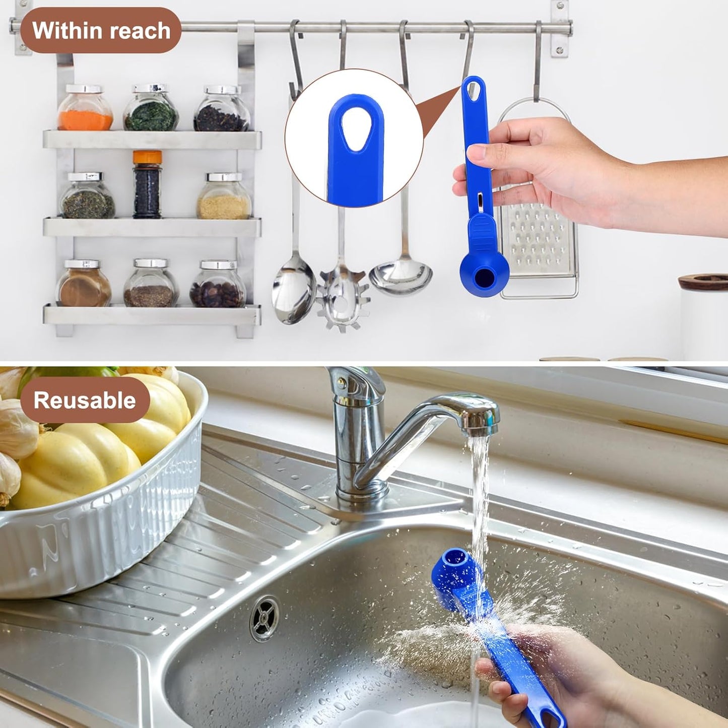 Palksky Coffee Scoop & Funnel for Reusable K Cup Refillable Coffee Pods, 2 Tablespoon Slide Coffee Measuring Funnel Scooper,1PCS