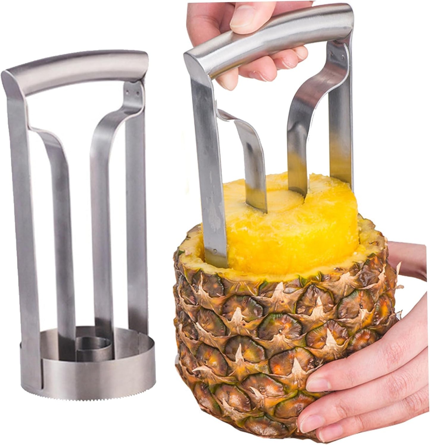 Pineapple Cutter Slicer Stainless Steel Pineapple Corer Fruit Core Remover for Kitchen Fruit Rings 8cm. Pitters