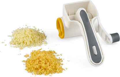 Zyliss All Cheese Acid Etched Rotary Grater with Fine and Coarse Drums, 1-Pack, White