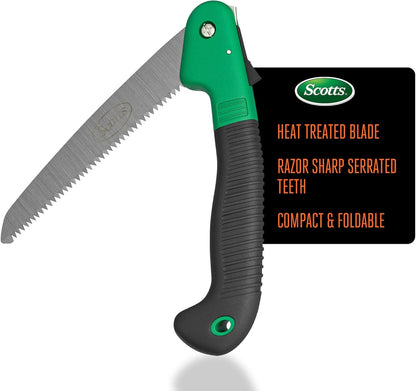 Scotts 8 in. All-Purpose Steel Garden Utility Shears with Serrated Blades – Comfort Grip Yard and Garden Scissors for Pruning Plants, Flowers, and Herbs