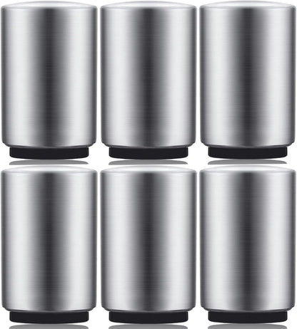 Premium Beer Bottle Opener (Silver), 1 PC Stainless Steel Automatic Push Down No Damage Quick to Open Small Portable Bottle Cap Openers for Home Bars Picnic Camping Hiking