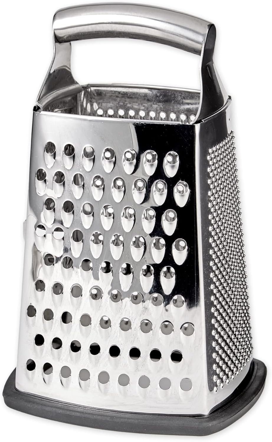 RSVP International Endurance Kitchen Collection Multi-Use Cheese Grater Handheld Potato Slicer Shredder for Hard & Soft Cheeses, Vegetables & Zesting, 6 x 5 x 9-3/4-Inch, Non-Slip Bottom