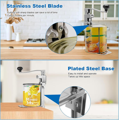 Commercial Can Opener Heavy Duty - Yeipower Industrial Manual Can Opener Opens Up to 11" Tall Cans
