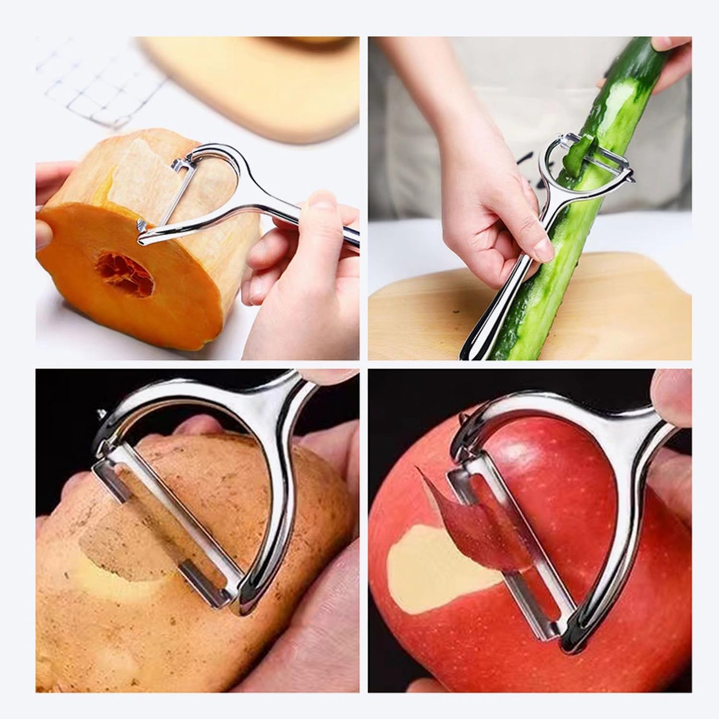 Multifunction 2-in-1 Julienne Peeler Vegetable Peeler, Potato Peelers, Peelers for Kitchen Y Peeler for Carrot Potato Melon Kiwi, Kitchen Cooking Tools (dual-purpose)