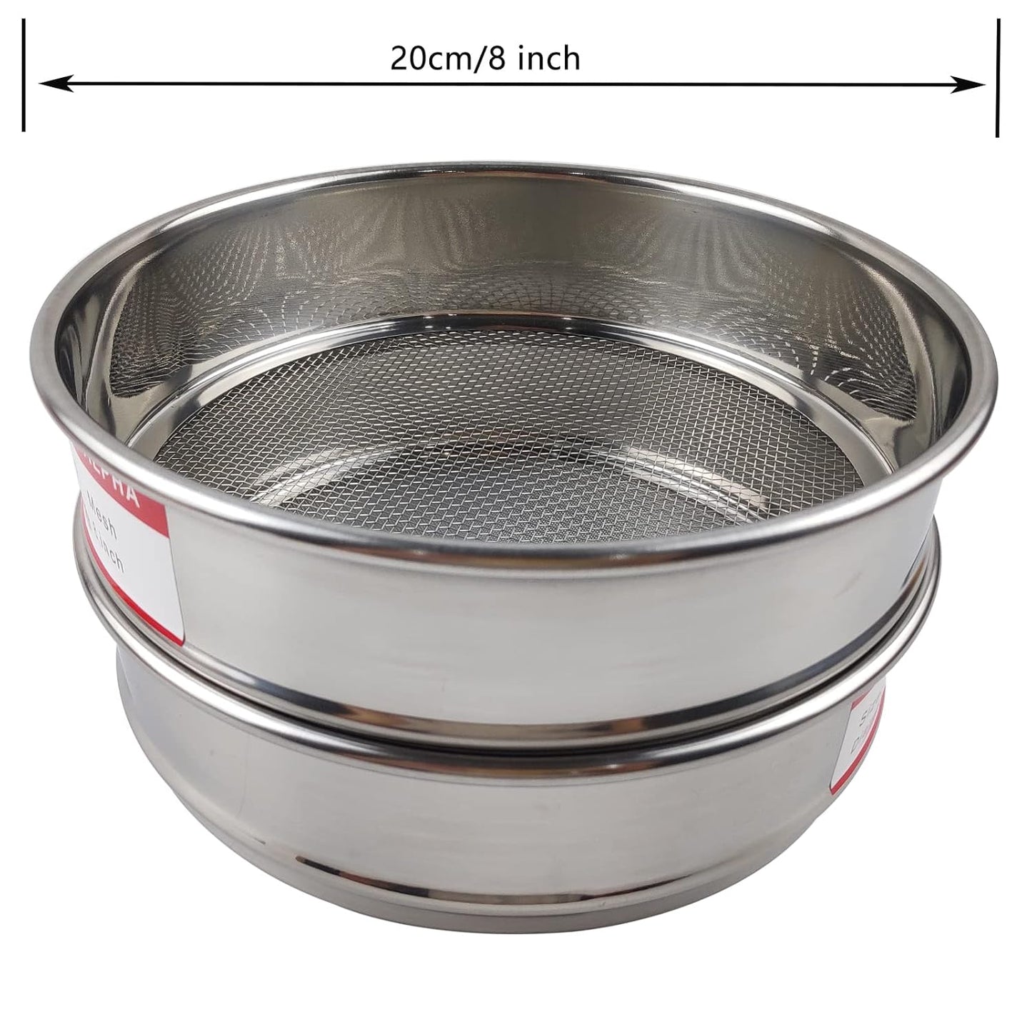 LABALPHA 120 Mesh Lab Sieves, #120 Mesh Test Sieve, 8'' Diameter, 304 Stainless Steel Wire Cloth (0.125mm)