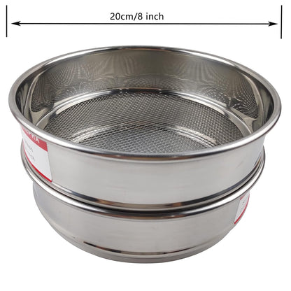 LABALPHA 120 Mesh Lab Sieves, #120 Mesh Test Sieve, 8'' Diameter, 304 Stainless Steel Wire Cloth (0.125mm)