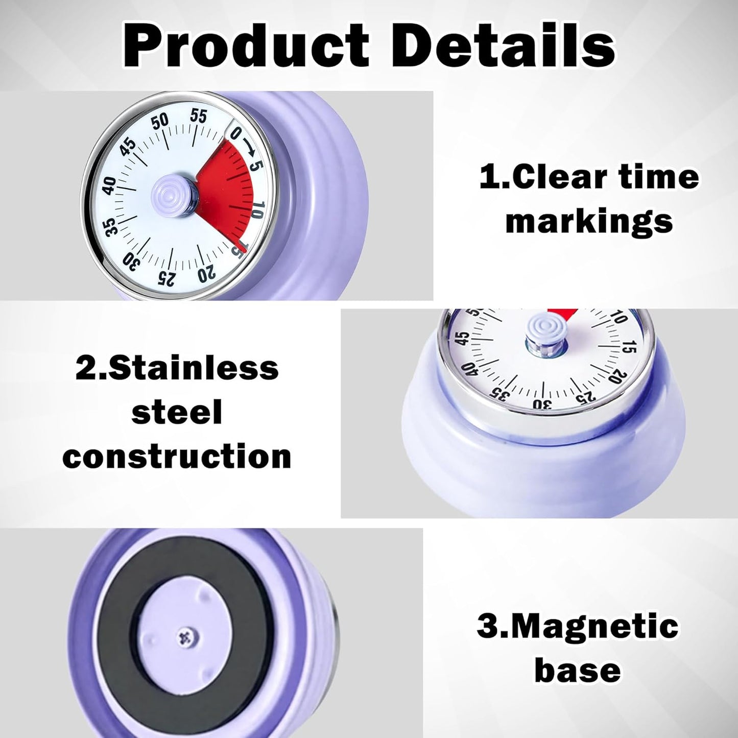 60-Minute Magnetic Visual Timer, Silent Operation and No Battery Needed, Time Management Tools for Kitchen, Homeschool Desk, Office Meetings & Home Learning Timer (Green)