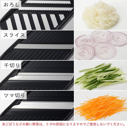 Shimomura Planning 38230 Shredded Peeler, 2-Way (Made in Japan), Dishwasher Safe, Double-Sided Use, Julienne 0.13 inch (3.4 mm), Cut Throws, 0.06 inch (1.6 mm), Uniform Cut, Sharp Sharp, Time-Short,
