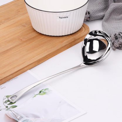 4.Oz 18/10 Stainless Steel Kitchen Ladle Cooking Utensils with 11.8-Inch Handle,Heavy Duty Serving Large Soup Spoon,Dishwasher Safe(Gold)