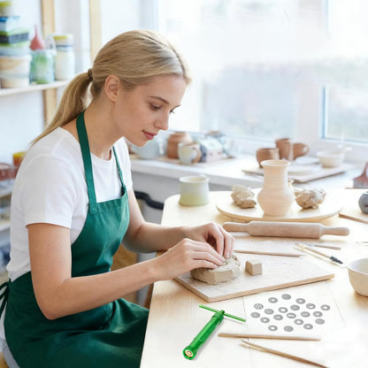 Professional Clay Rolling Pin, 17 Inch Non-Stick Clay Roller for Pottery and Slab Making –Duty Pottery Tool with Ergonomic Handles, Essential for Art Studios