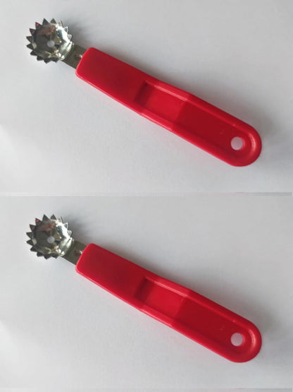 3 Pcs Tomato Huller Corer Stainless Steel Strawberry Stem (Red)