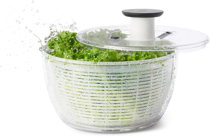 OXO Good Grips Salad Spinner, Large & Cuisinart CTG-00-3MS Set of 3 Fine Mesh Stainless Steel Strainers