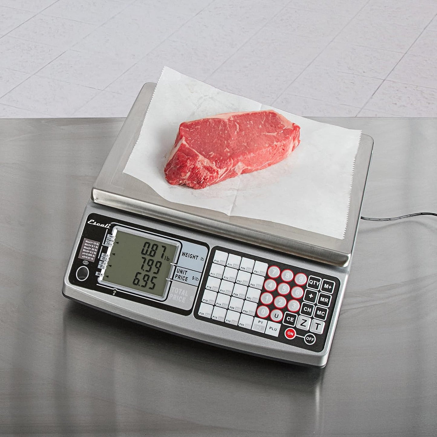 Escali Alimento 136DK Digital Kitchen Scale, Elite Food Measuring to The Gram with Removable Stainless Steel Platform and LCD Display, Baking and Cooking Made Simple