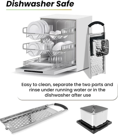 Spaetzle Maker, Premium Grade Stainless Steel Spaetzle Press and Spider Strainer, Efficient Homemade Spaetzle and Knoepfle, Dishwasher Safe Spaetzle Noodle Maker for Pots Up to 30 CM