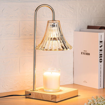 Marycele Candle Warmer Lamp with Timer & Dimmer - Mothers Day Gifts for Women Mom Her, Aesthetic Office Home Decor, Adjustable Height Wax Melter for Candle Jar & 3-Wick Candles (2 Bulbs Included)
