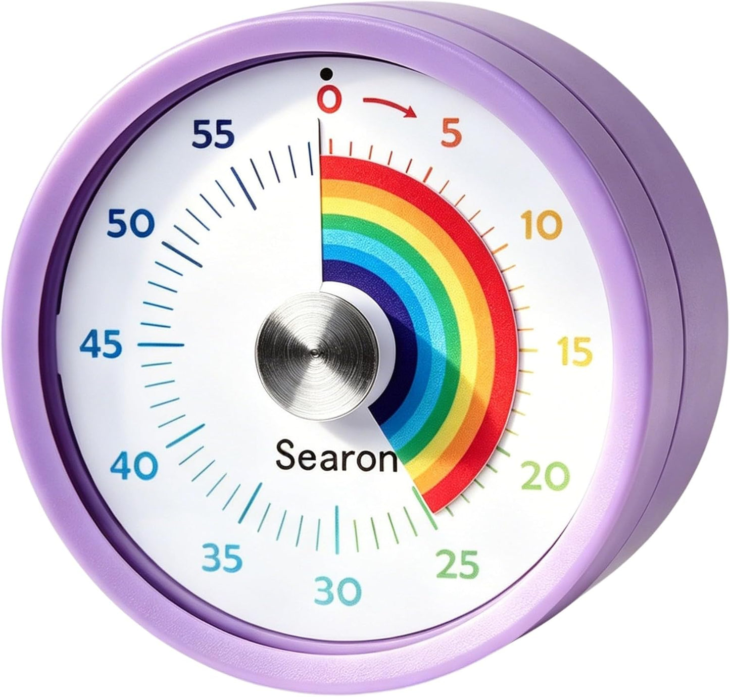 Searon Magnetic Visual Kitchen Timer, 60 Minute Countdown Timer with LED Alert, Turn the Dial to Start, No Winding Needed for Cooking, Baking, Meal Prep & Daily Kitchen Tasks (Blue)